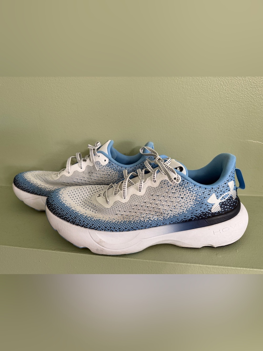 Mens Under Armour Sneakers in Light Blue and White